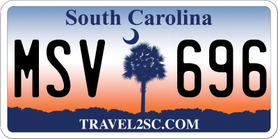 SC license plate MSV696