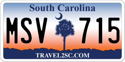 SC license plate MSV715