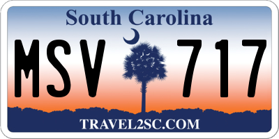 SC license plate MSV717