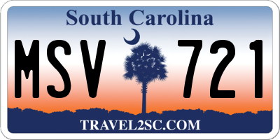 SC license plate MSV721