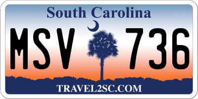 SC license plate MSV736