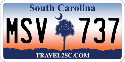 SC license plate MSV737