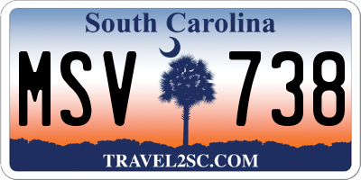 SC license plate MSV738