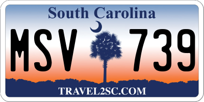 SC license plate MSV739