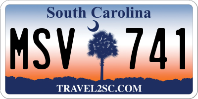 SC license plate MSV741
