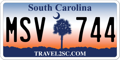 SC license plate MSV744