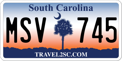 SC license plate MSV745