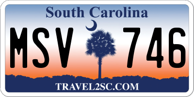 SC license plate MSV746