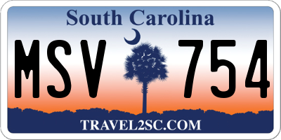 SC license plate MSV754