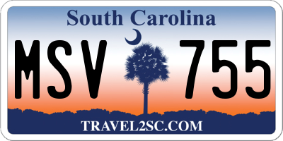 SC license plate MSV755