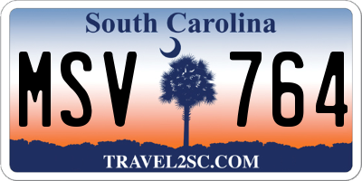 SC license plate MSV764