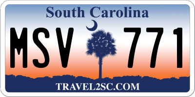 SC license plate MSV771