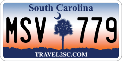 SC license plate MSV779