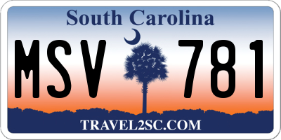 SC license plate MSV781