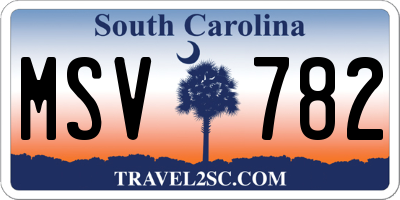 SC license plate MSV782