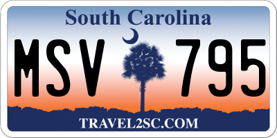 SC license plate MSV795