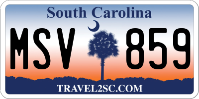 SC license plate MSV859