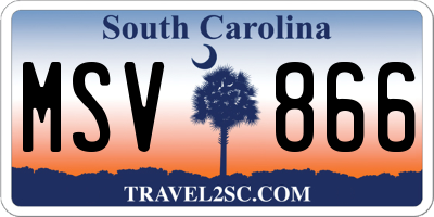 SC license plate MSV866