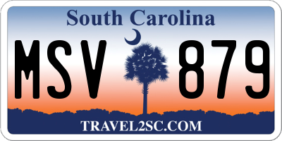 SC license plate MSV879