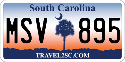 SC license plate MSV895