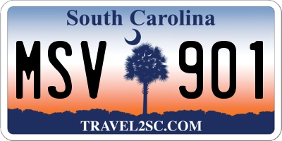 SC license plate MSV901