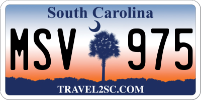 SC license plate MSV975