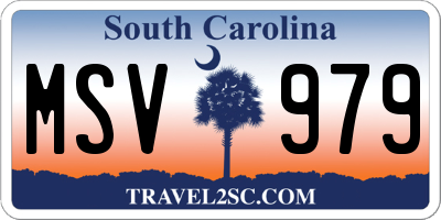 SC license plate MSV979
