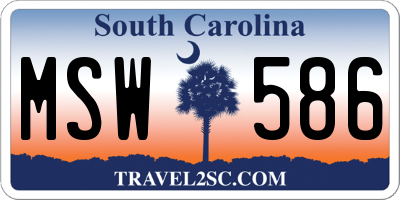 SC license plate MSW586