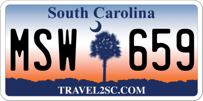 SC license plate MSW659