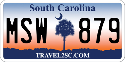SC license plate MSW879