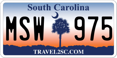 SC license plate MSW975