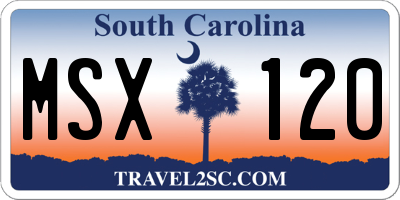 SC license plate MSX120