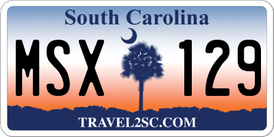 SC license plate MSX129