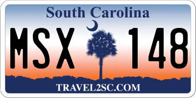 SC license plate MSX148