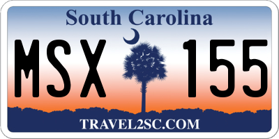 SC license plate MSX155
