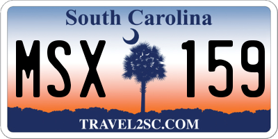 SC license plate MSX159