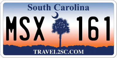 SC license plate MSX161