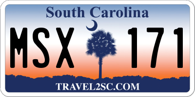 SC license plate MSX171