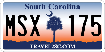 SC license plate MSX175