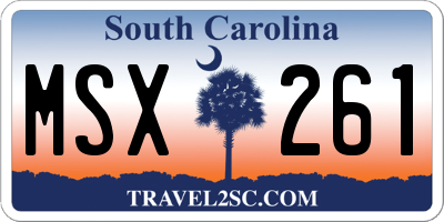 SC license plate MSX261