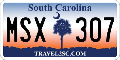 SC license plate MSX307