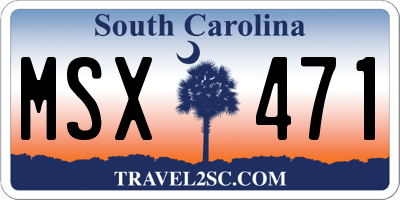SC license plate MSX471