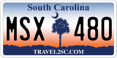 SC license plate MSX480