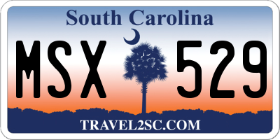 SC license plate MSX529