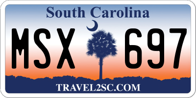 SC license plate MSX697