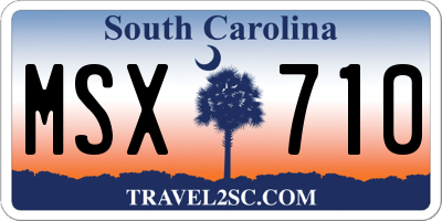 SC license plate MSX710