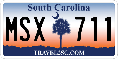 SC license plate MSX711