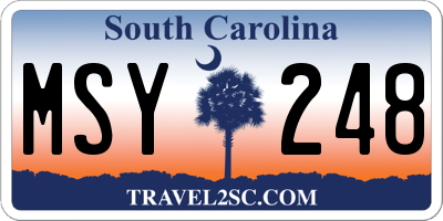SC license plate MSY248