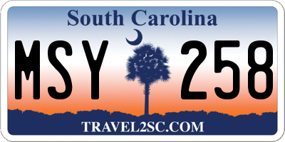 SC license plate MSY258