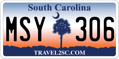 SC license plate MSY306